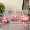 12Pcs Small Fillable Bear Shape Containers Plastic Sweets Treats Boxes for Valentines Day Weddings Birthday Party Favors
