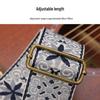 Creative Embroidery Non-slip Guitar Strap with Picks for Electric & Acoustic Guitars