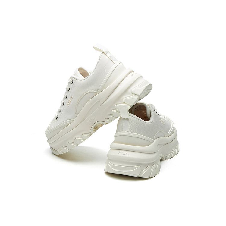 Fila Lava Canvas Sports Comfortable Shock Absorbing Wear Resistant Breathable Low Top Casual Shoes Women Casual Shoes Off-White F12W124155FGD
