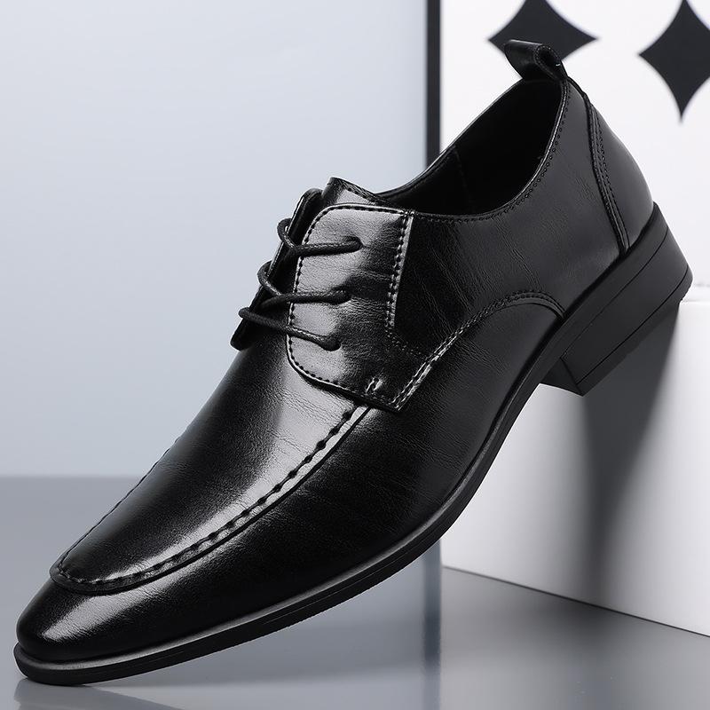 Designer New British Gentleman Formal Dress Shoes For Men Black Lace Up Party Wedding Homecoming Footwear