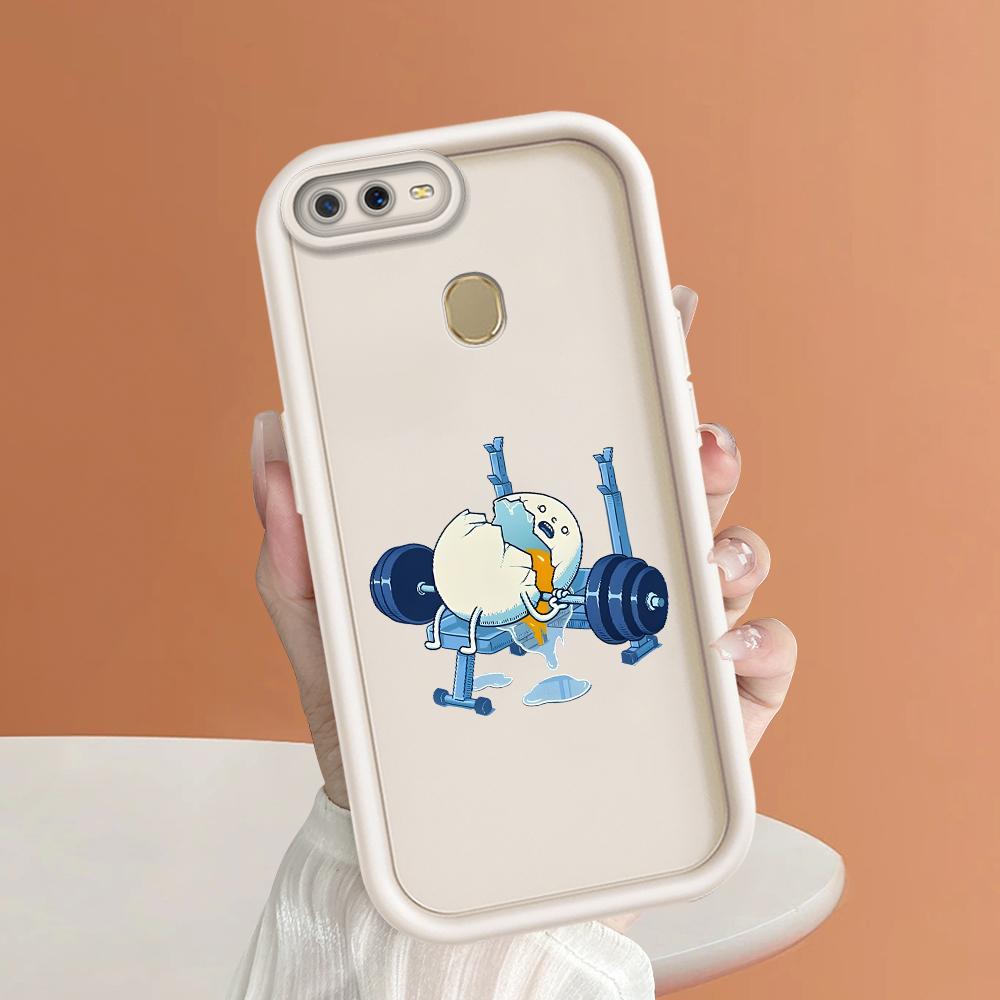 Soft Silicone Square Ladders Cartoon Pattern Full Cover Camera Protection Shockproof Case for OPPO Reno Realme OnePlus