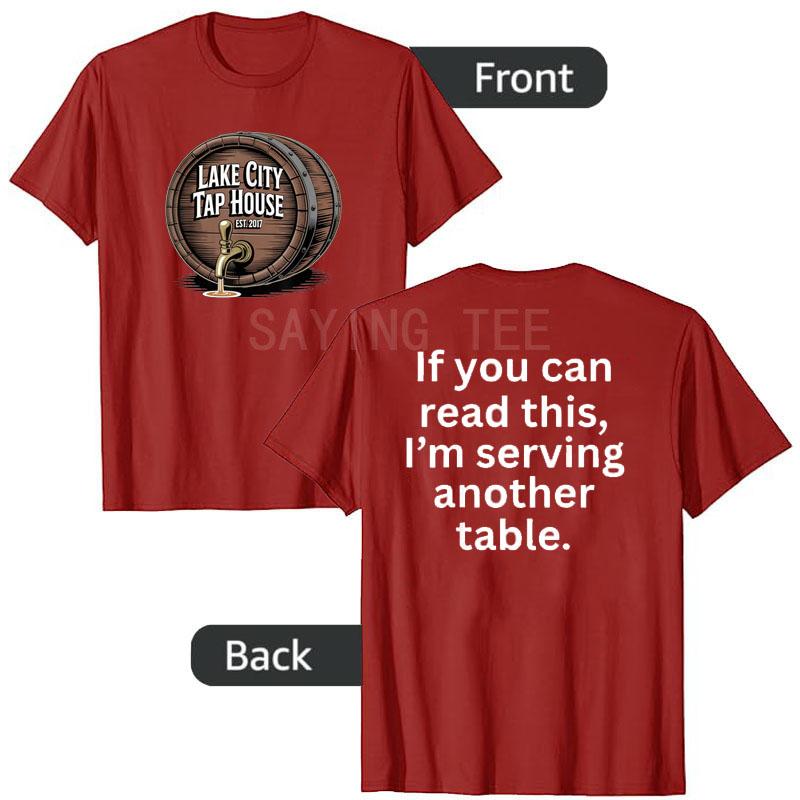 Lake City Tap House TShirt Novelty Gift Humor Funny Short Sleeve Blouses Y2k Design Graphic Outfit Fashion Streetwear Clothes S