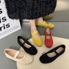 New Style Elegant Shoes Woman Flats Shallow Mouth Bow-Knot Soft Casual Female Sneakers Square Toe Dress Ballerinas Butterfly