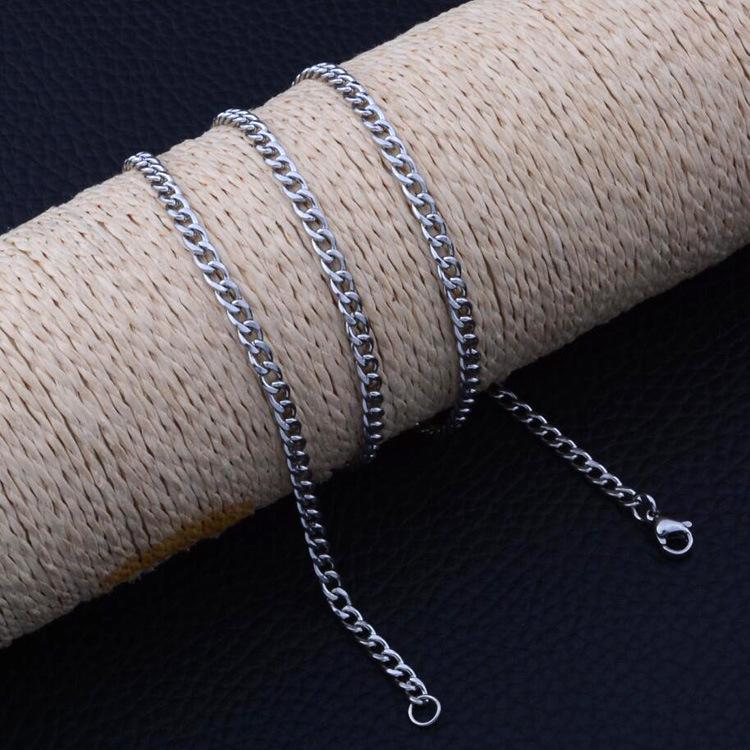 Trendy Unisex Cuban Chain Necklace: European American Titanium Steel, Hip-Hop Style, Fade-Resistant, Thick Versatile.