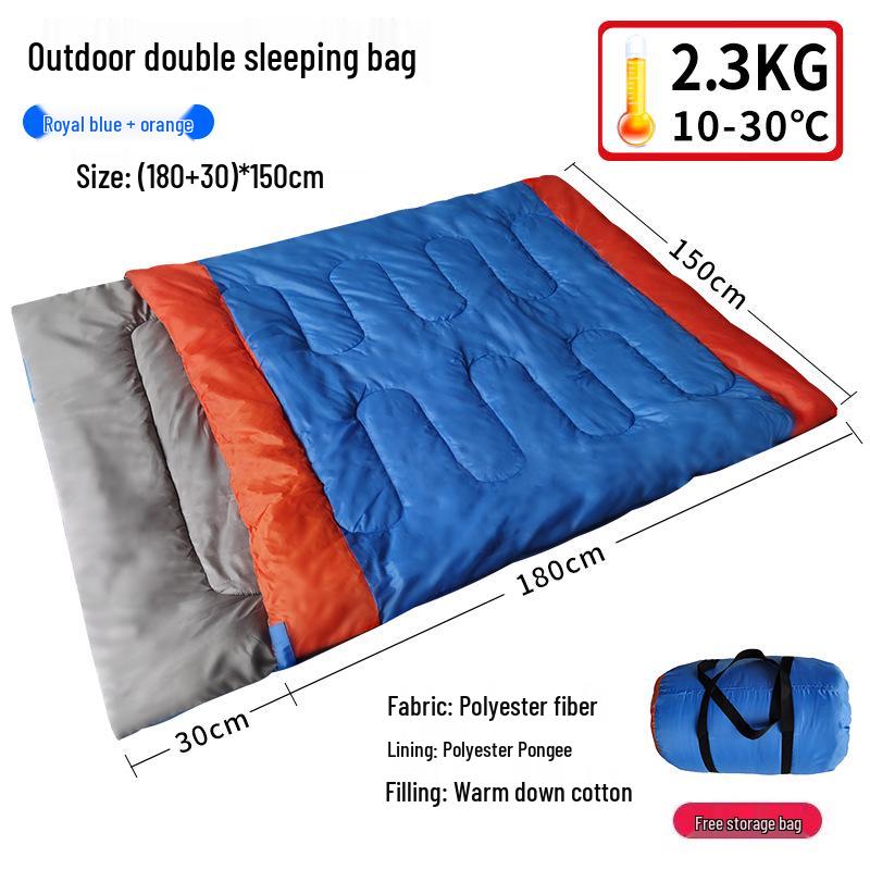 1.8kg Warm 5°C Spring/Autumn Adult Sleeping Bag, Portable Cotton, Cold-Proof, Ideal for Office Naps