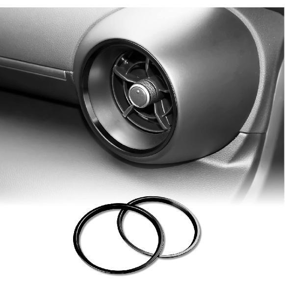 

KUNGKIC для Toyota GR86 Subaru BRZ 2021 2022 2023 2024 2025 Алюминиевая декоративная кольцевая наклейка на решетку вентиляционного отверстия кондиционера, аксессуары для декора салона чёрный