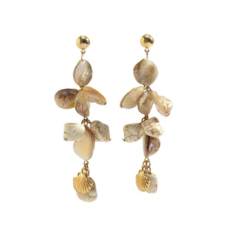 A52E Shell Chain Necklace/Bracelet/Earrings Fashionable Alloy Accessory Gift