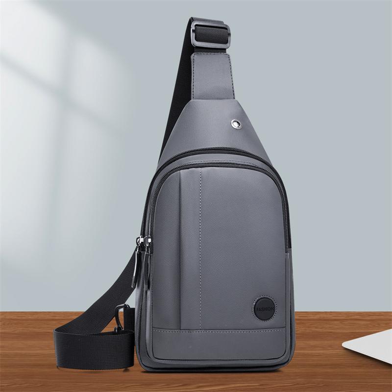 Lightweight Men'S Chest Bag, Casual Nylon Crossbody Bag,Hiking Multipurpose Sling Bag For Outdoor Sports & Daily Commute