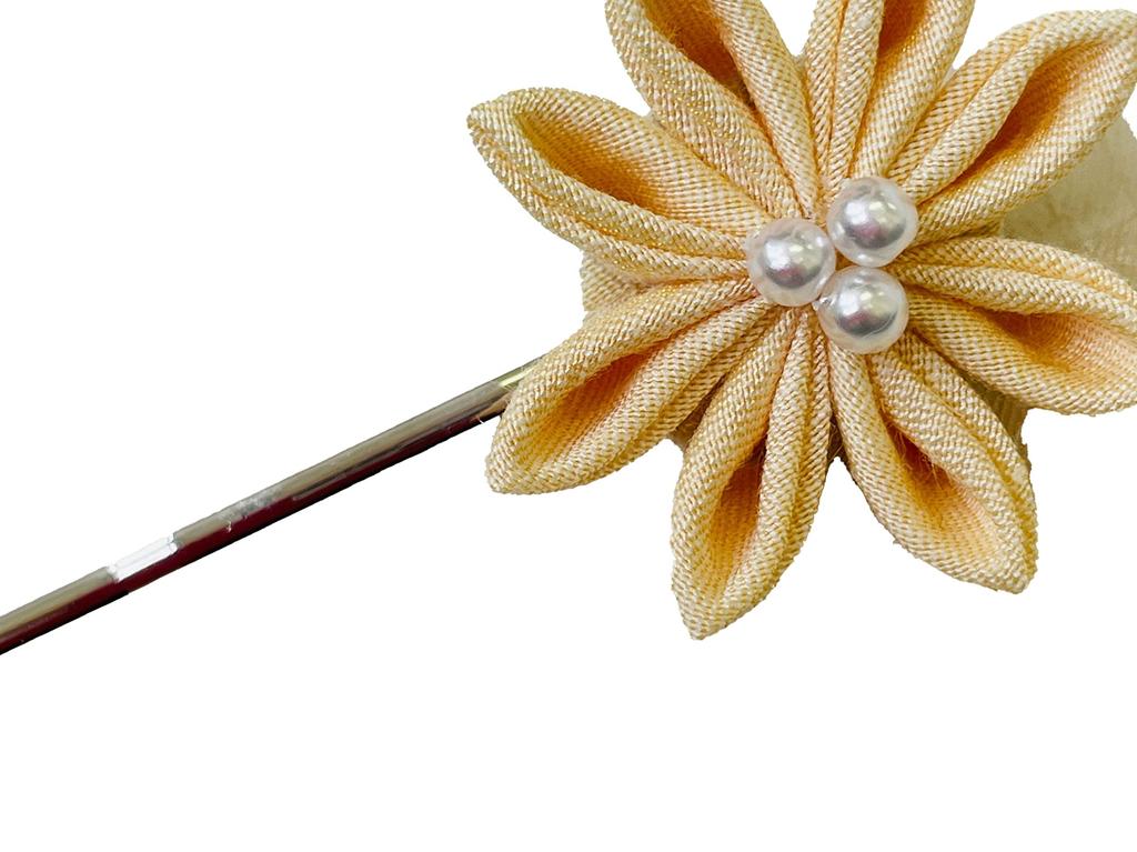Hairpin Tsumami-zaiku em-132 (Yellow)