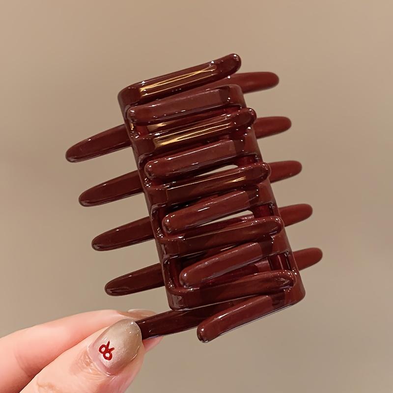 

1pc Cross Hair Comb Women s Hair Clip Curler Pin for Thick or Medium Hair темно-червоний колір