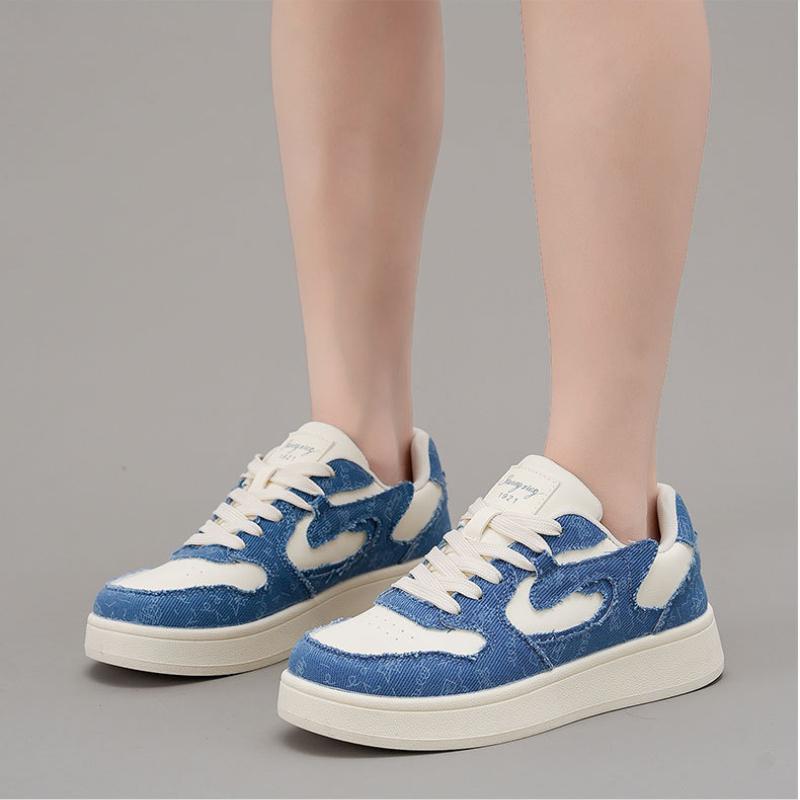 Fashionable and versatile women's casual sneakers - Breathable soft elastic thick sole with high arch support not tired feet comfortable shoes