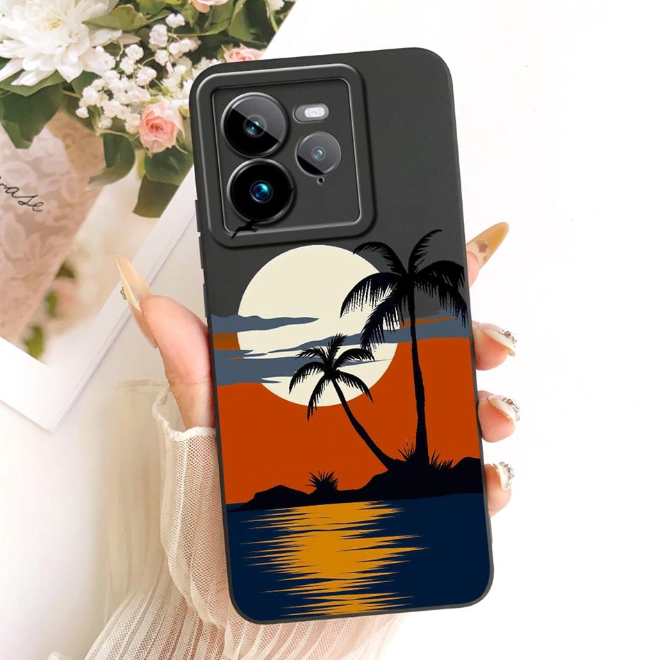 For Realme GT 7 Pro Fashion Dusk Beach Painting Phone Case For Realme GT7 Pro RMX5010 Soft Silicone Covers Bumpers