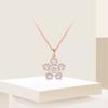 Full Diamond Peach Blossom Necklace Women'S Lamp Luxury Plum Blossom Pendant Ins Niche Premium Versatile Sesen Clavicle