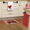 ARKENY Valentines Day Kitchen Towels Set of 2,Red Heart Love Dish Towels 18x26 Inch Drying Dishcloth,Farmhouse Home Decoration AD133