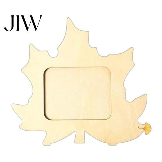 Handmade Photo Holder Wooden Pumpkin Frame, Halloween Thanksgiving DIY Paintable Craft for Kids, Blank Picture Frame Wood Holder, Fall Harvest C