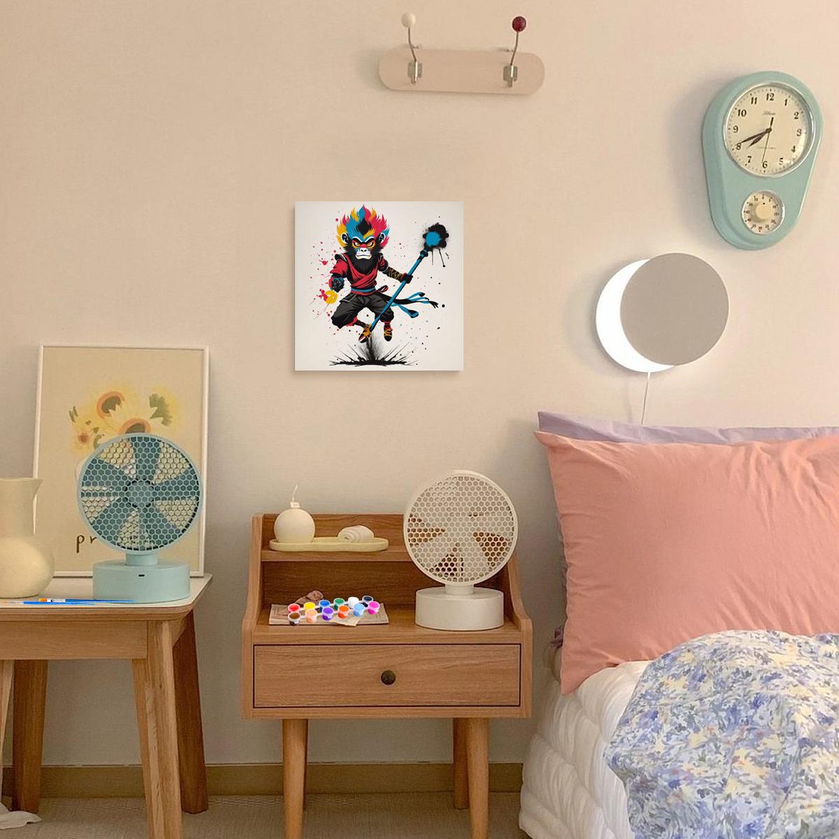 

RUOPOTY Набор «Раскраска по номерам» в рамке для начинающих, стартовые наборы, акриловая краска, холст, рисунки для взрослых, мультяшная картинка Укуна по номерам для 20x20cm with frame