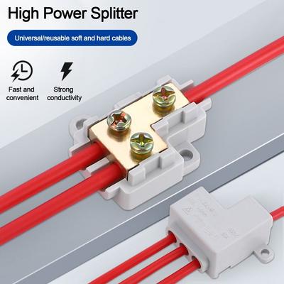 Docking High Power High Power Splitter Conductor Brass Quick Terminal Block Wiring Connector Electrical