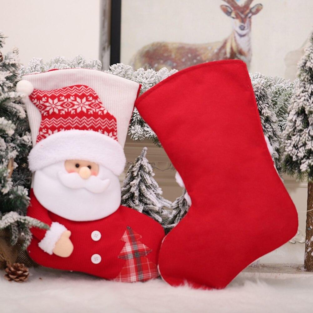 Christmas Snowman Candy Gift Bag Plush Tree Hanging Socks Bag Santa Claus Decor Christmas Snowman Candy Gift Bag Plush Tree Hanging Socks Bag Santa Claus Decor