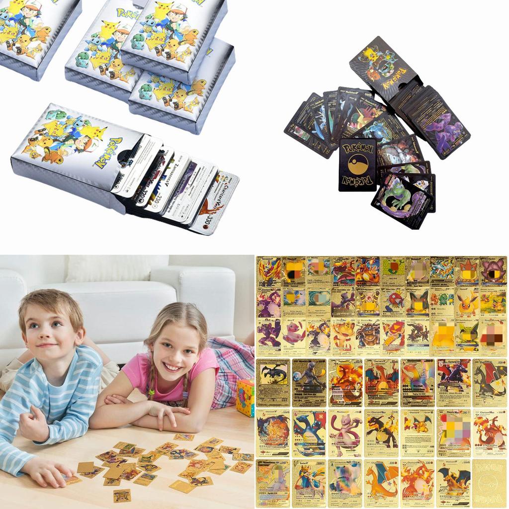 Seltenes Pokemon Goldfolienkarten-Set 55 Stück Englisch Perfekt für Sammler und Spieler