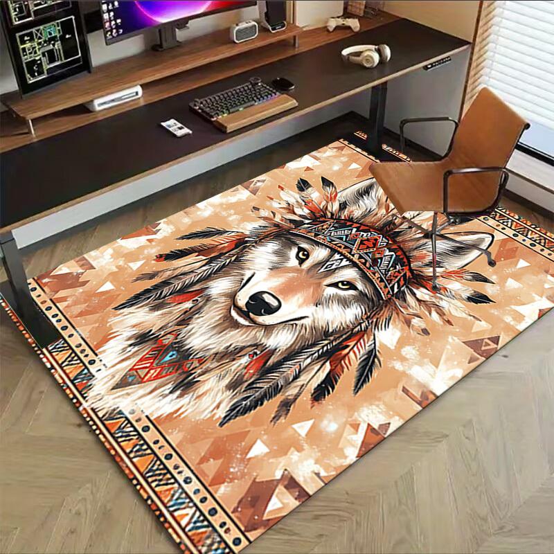 1PC Wolf Chief Anti-slip carpet, suitable for Office, bedroomand playrooms. It can also be used as a sofa footrest cover-R50