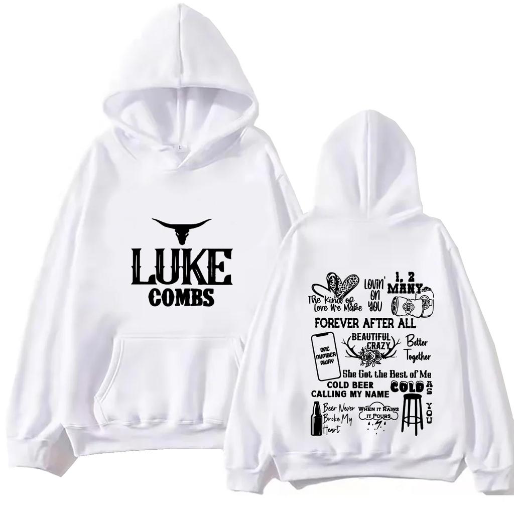 Luke Combs Tour Hoodie Tops Long Sleeve Regular Sweatshirt Music Fans Gift Spring Summer Casual