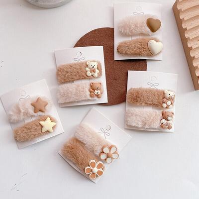 2 Pezzi Bambine Fermaglio BB Laterale a Scatto Soffice Barretta Forcina Accessori per Capelli