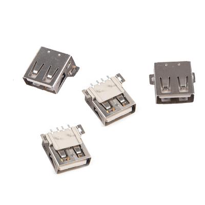 10ks USB 2.0 typ A štandardný port samica spájkovací konektor konektor PCb zásuvka Smt 4P