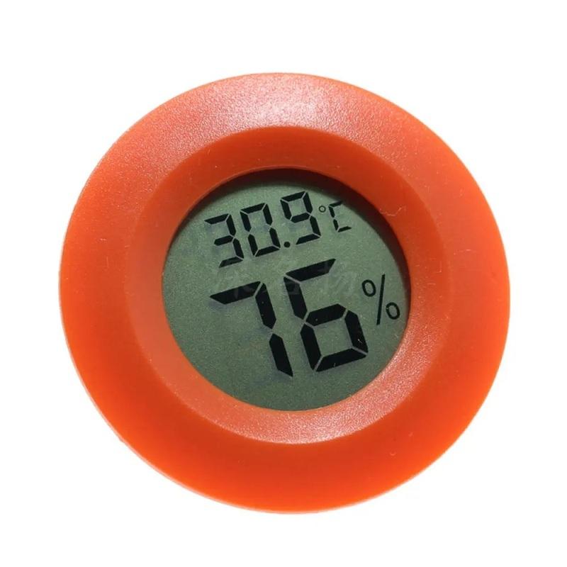 -50~ +70°C Mini LCD Digital Thermometer Hygrometer Round Temperature Humidity Tester Sensor Detector For Freezer Cigar Box
