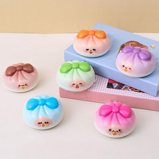 Dumpling Slow Rise Squeeze Toy Soft Bun Shaped Sensory Toy Stress Relief Fidget Toy for Adult Anxiety Relief