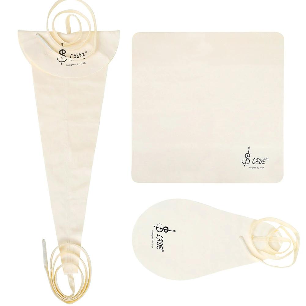 

Набор инструментов для чистки саксофона и кларнета 3 шт. Чистящая ткань Ткань для чистки внутренней камеры Набор для чистки музыкальных инструментов бежевый