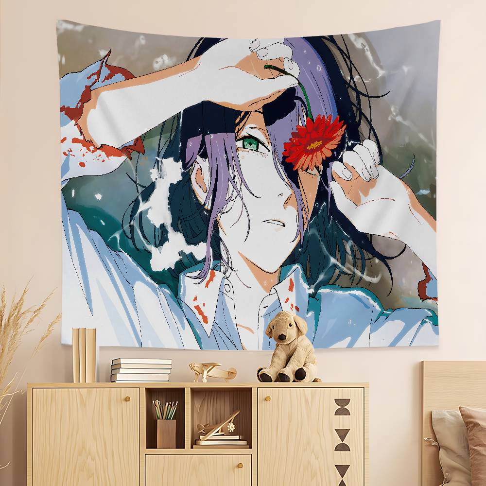 Anime Muž s motorovou pilou Reze Arc Kreslená tapiserie Nástěnná dekorace Domácí dekor