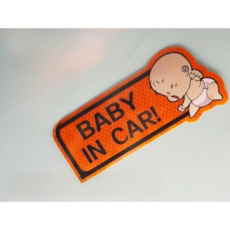 There Are Baby Car Stickers in The Car, Baby Babyincar Car Creative Rear Warning Stickers, Reflective Stickers