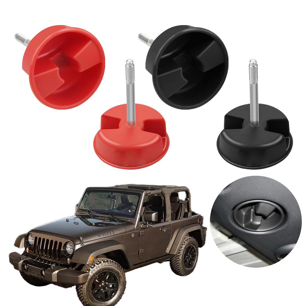 Hardtop Top Hard Panel Mounting Screw Knob 2pcs for Jeep Wrangler JK 2dr and Unlimited 4dr 2007-2019
