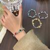 Jewelry Retro Simulation Color Treasure Light Luxury Full Diamond Bracelet Bracelet Jewelry Heroine Stone 8 * 8