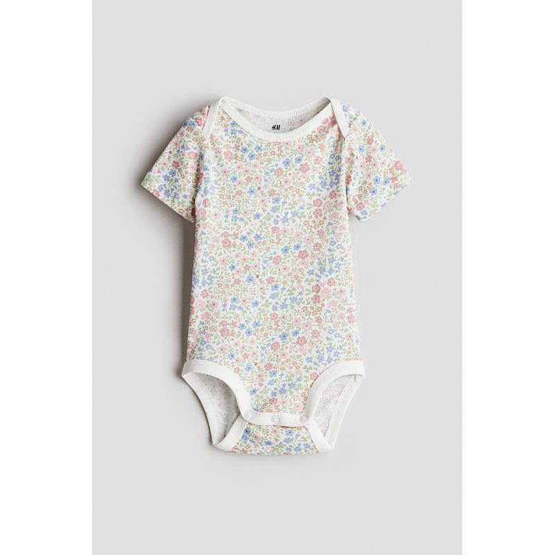

HM Children s Clothing Baby Boy Baby Girl Jumpsuits 25 Autumn Thin New Type Baby Print Short Sleeved Kazakhstan 1265831 White/Florals 59/40