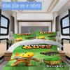 Stumble Guys Cute Zombie Pattern Bedding,Quilt Set Quilt Cover Pillowcase Home Birthday Gift (1*duvet cover+2*pillowcase,without core)ZSJT0917160