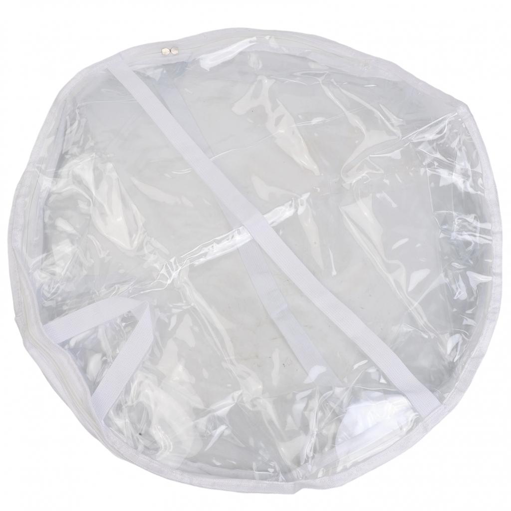 Double Zipper PVC Bag for Round Christmas Wreaths Lightweight and Transparent