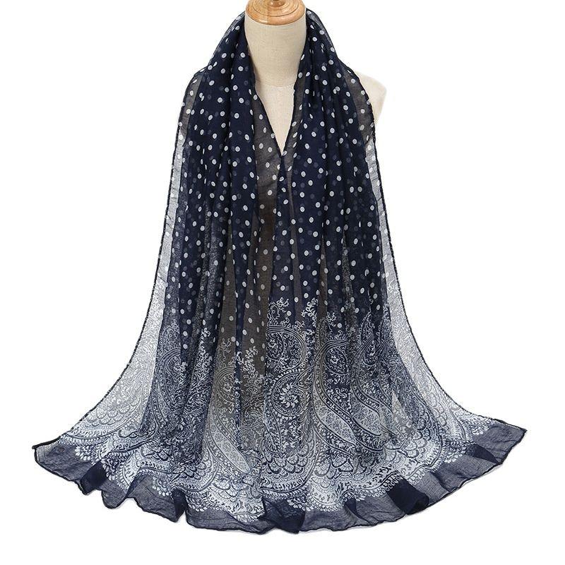 Spring Fashion Oil Painting Floral Viscose Scarf Lady Print Voile Shawls and Wraps Pashmina Foulards Muslim Hijab 180*72Cm