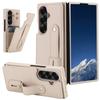 Applicable to Samsung Z FOLD7Folding phone case FOLD 6/5/4Crossbody wrist strap card holder phone leather case