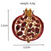 Red Crystal Pomegranate Plant Brooch Pins For Women Summer Jewelry Gift Bag Suit Accessory