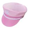 Sailor Hat Neck Scarves Women Bridal Shower Captain Costume Hat Silk Scarf 2PCS Stage Props Hat for Theme Party