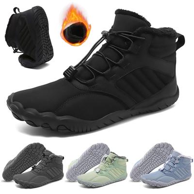 Winter-Schneestiefel, leichte Wander-Barfußschuhe, rutschfeste, verdickte, lässige Sneakers, wasserdichte, warme Stiefeletten für Männer und Frauen