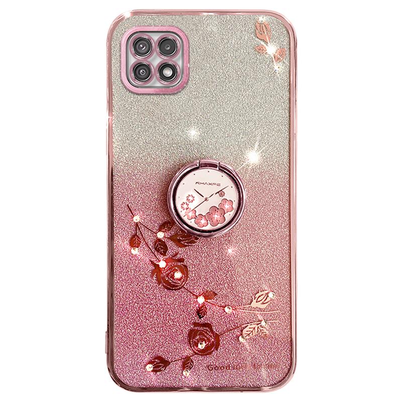 KADEM For Samsung Galaxy A22 5G (EU Version) Case Ring Kickstand TPU Mobile Phone Cover