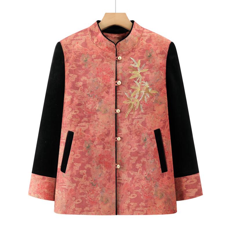 Festive Chinese Style Spring Jacket for Elderly Women