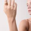 Bohemian Color Drop Glaze Premium Metal Hollow Ring Retro Niche Design Personalized Unique Ring