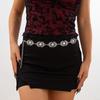 Gothic Spider Web Coffin Cross Adjustable Y2K Belt Silver Color Metal Waist Chain Women Vintage Skirt Waistband Halloween