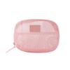 Casual Nylon Cosmetic Bag With Zipper Hand-held Mesh Makeup Bags Mesh Multipurpose Storage Pouch Travel