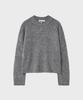 NOIRER Alpaca Boucle Ribbed Zip-Up (Grey)