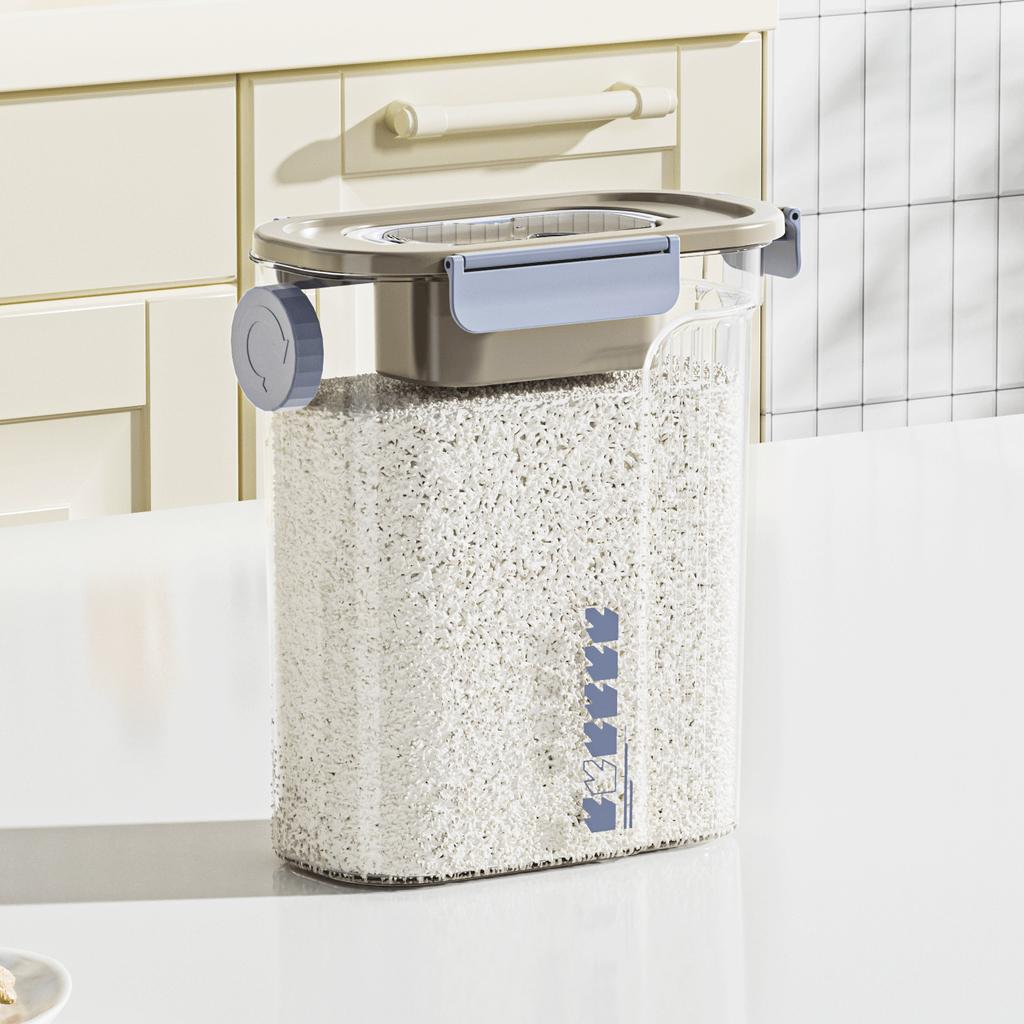 Sealed jar for homegrain tea kitchen storage jar insect-proof and moisture-proof plastic food-grade crisper rice bucket