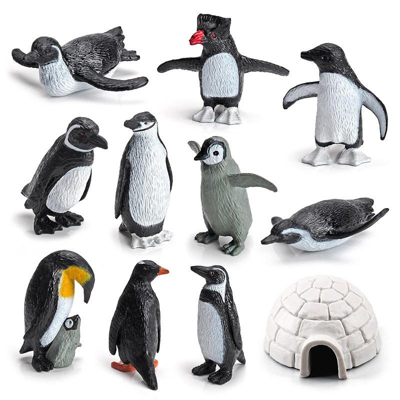 

Miniature Penguin Model Set Pvc Collectible Animal Figurines For Arctic Decor
